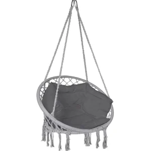 Fauteuil suspendu avec coussin gris