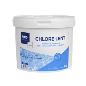 CHLORE LENT – Galets 200G – Seau de 5 Kg – EDG ACCESS