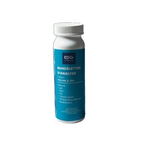 Bandelettes 6 en 1 ph/tac/cl/cltot/brome/stab/thdurete, le pot