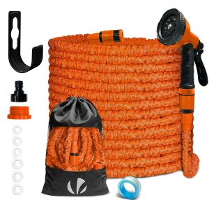Tuyau d’Arrosage Extensible 30m avec Accessoires orange