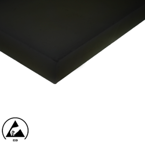 Plaque PEHD 1000 ESD Noir Ep. : 30mm Dimensions : 800mm x 500mm