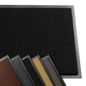 Tapis de porte paillasson 60x90cm Noir